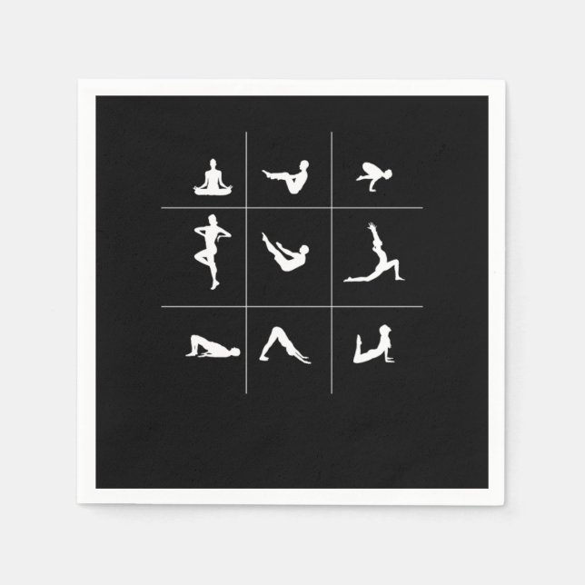 Yoga Asana Buddhism Meditation Spiritual Zen Gift Napkin (Front)