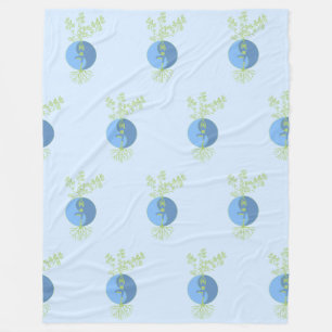 Yoga Asana - The Tree Vrikshasana - Yin Yang 3 Fleece Blanket