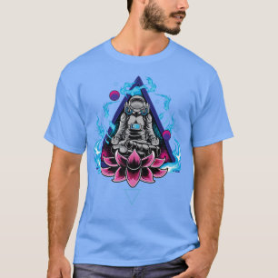 Yoga Astronaut Meditation Cosmonauts Space Moon Pl T-Shirt