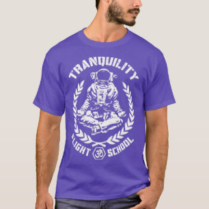Yoga Astronaut Tranquillity Flight School Zen Medi T-Shirt