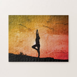 YOGA AT SUNSET JIGSAW PUZZLE