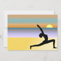 Yoga At The Beach Custom Invitations