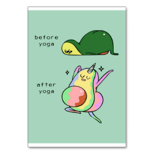 Yoga avocado holiday gift table number