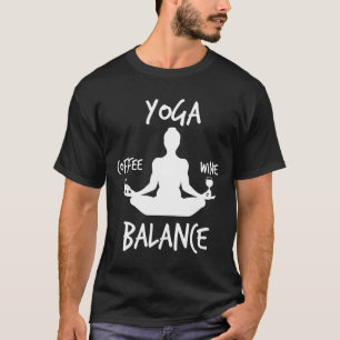 Yoga Balance Wine And Coffee Yoga Fitted Scoop T-Shirt