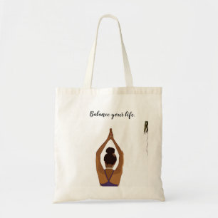 Yoga Balance your life woman posing yoga Tote Bag