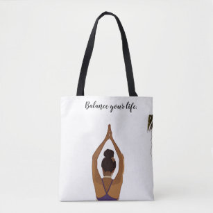 Yoga Balance your life woman posing yoga Tote Bag