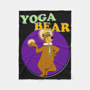 Yoga Bear Funny Yogi Yoga Workout Fleece Blanket