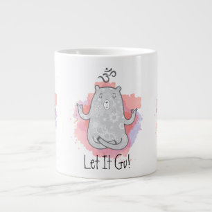Yoga Bear Let It Go Large Coffee Mug