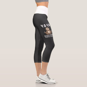 Yoga Because Punching People Is Wrong Yoga Sloth Capri Leggings