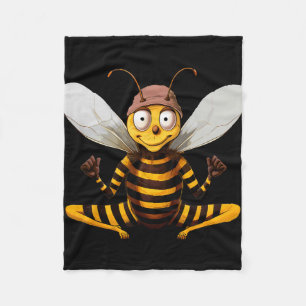 Yoga Bee Fleece Blanket