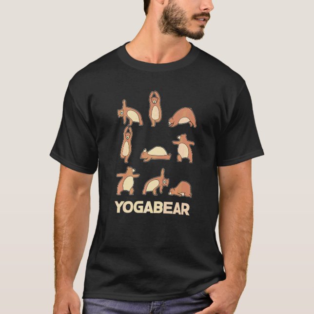 Yoga Berries Bear Pose Berry Motive Meditation Acr T-Shirt (Front)