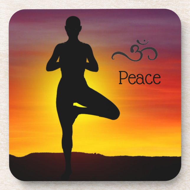 Yoga Beverage Coaster (Front)