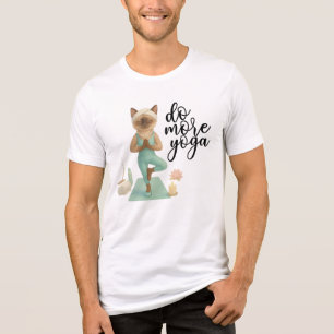 Yoga Birthday Party for Siamese Cat Lovers Tri-Blend Shirt