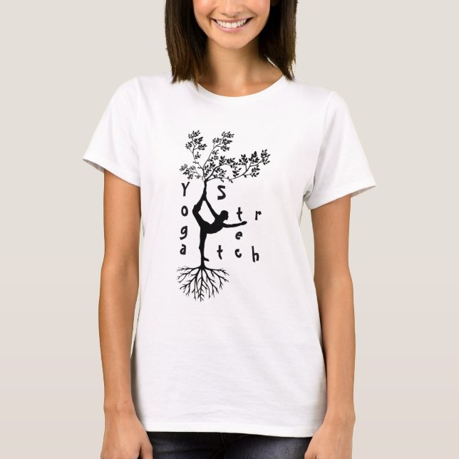 Yoga Black And White T-Shirt (Front)