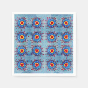 Yoga Blue Mandala Pattern Paper Napkins