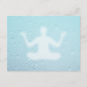 yoga blue postcard