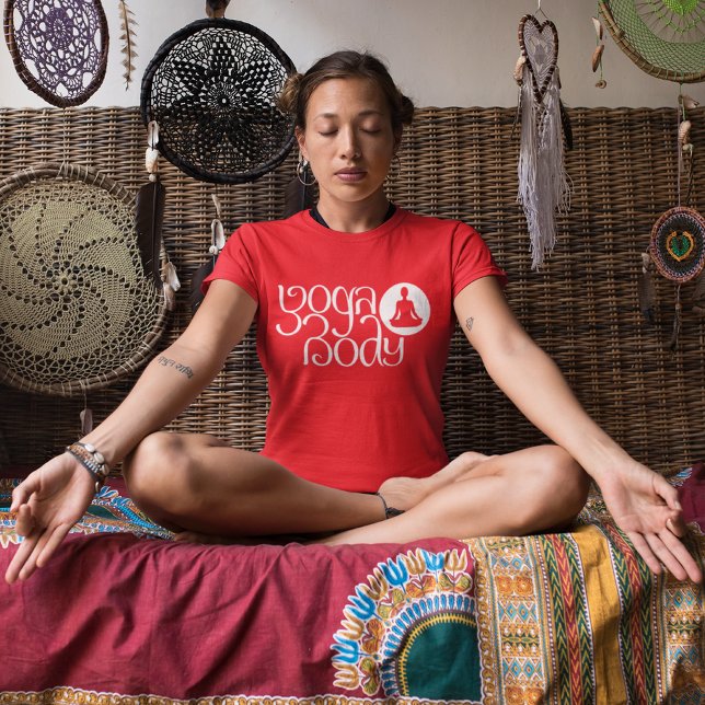 Yoga Body With Yoga Pose Graphic Print T-Shirt (Creator Uploaded)