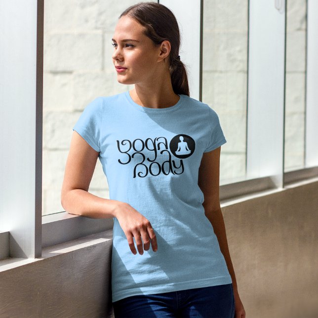 Yoga Body With Yoga Pose Graphic Print T-Shirt (Creator Uploaded)