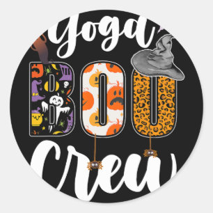 Yoga Boo Crew Halloween Matching Yogi  Classic Round Sticker
