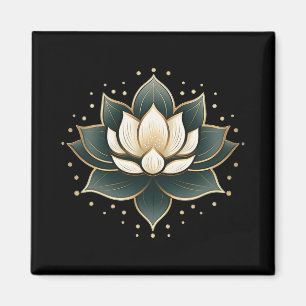 Yoga Botanical Lotus Spiritual Yoga Lover Magnet