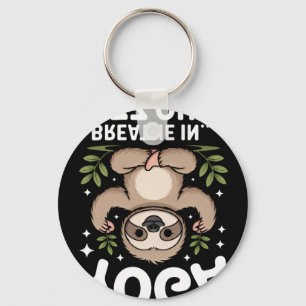 Yoga Breathe In Zzz Out Sloth _2 Key Ring