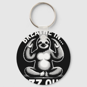 Yoga Breathe In Zzz Out Sloth _5 Key Ring