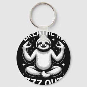 Yoga Breathe In Zzz Out Sloth _6 Key Ring