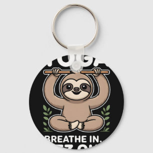 Yoga Breathe In Zzz Out Sloth _7 Key Ring