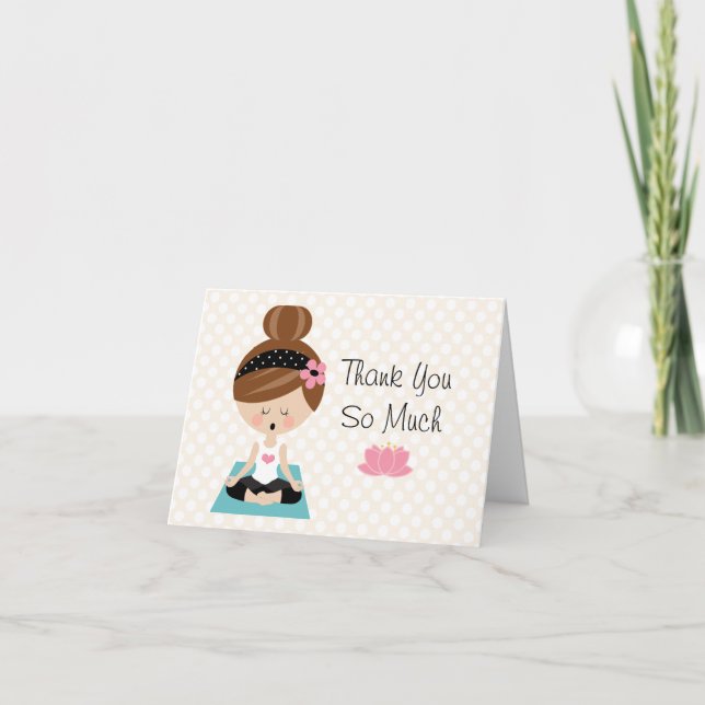 Yoga Bridal Shower Thank You Cards (Front)