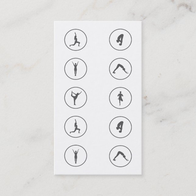 Yoga Business Card 10 Class Pass (Front)