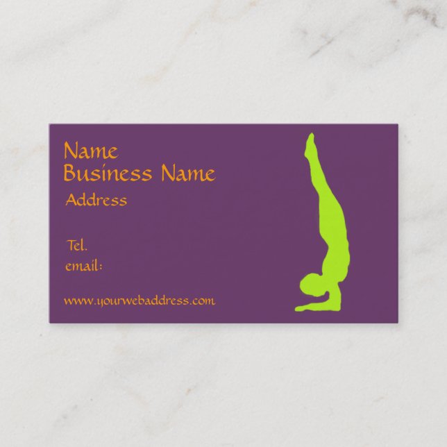 yoga business card fully customisable (Front)