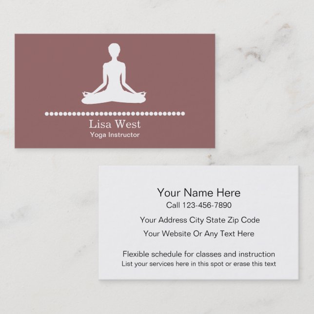 Yoga Business Cards (Front/Back)
