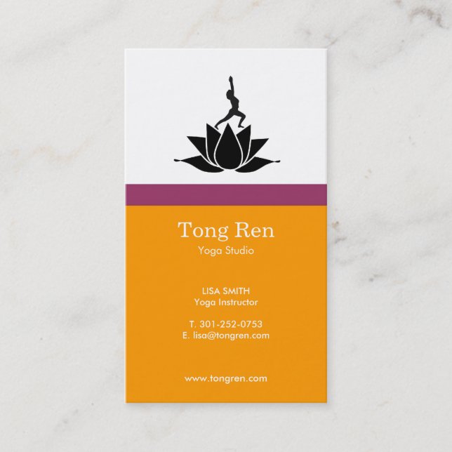 Yoga Business Cards (Front)