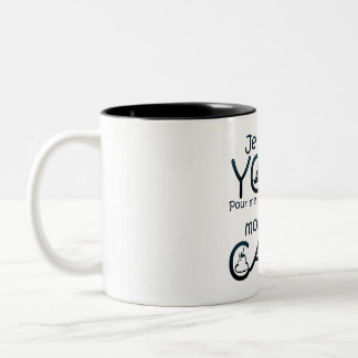 yoga caca legere humor drowning citation Two-Tone coffee mug