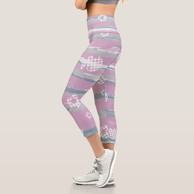 Yoga Capris – Gingham Orchard (Left)