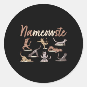 Yoga Cat Doing Yoga Kitten Owner - Yoga Classic Round Sticker