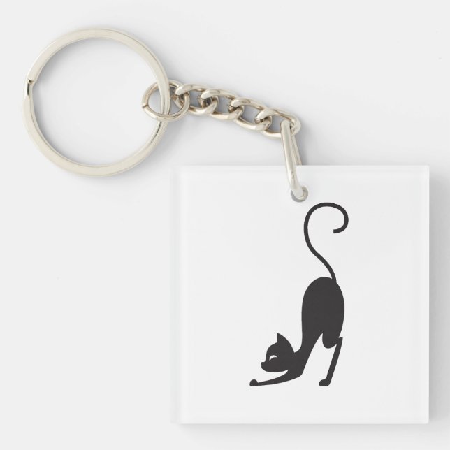 Yoga cat key ring (Front)