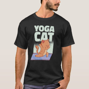 Yoga Cat Meow Fluffy Cats T-Shirt