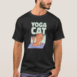Yoga Cat Meow Fluffy Cats T-Shirt