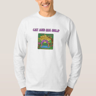 Yoga Cat Pendant in Nature Scene T-Shirt