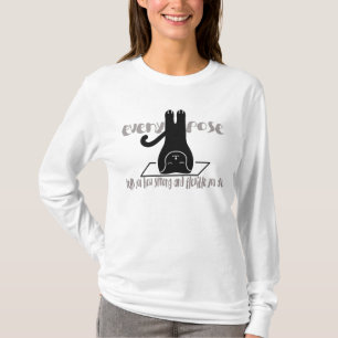 Yoga Cat Pose Inspirational Quote T-Shirt