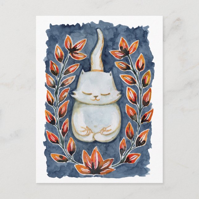 Yoga Cat Postcard (Front)