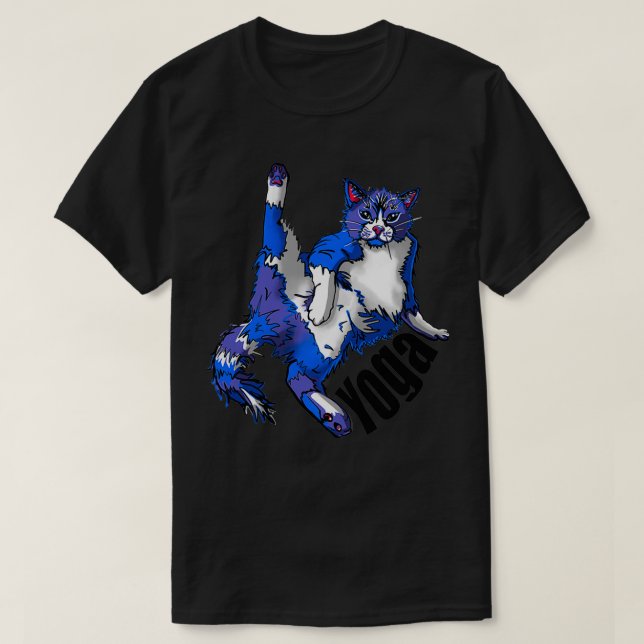 Yoga cat Side stretch T-Shirt (Design Front)