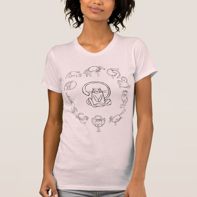 Yoga-cat T-Shirt (Front)