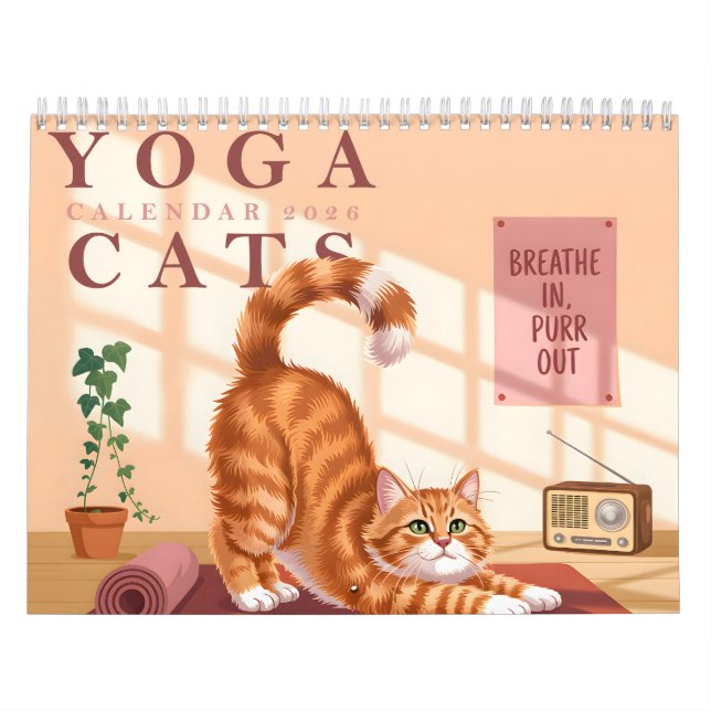 Yoga Cats Calendar 2026 (Cover)