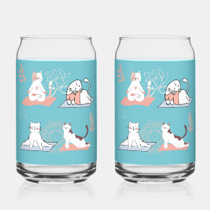 Yoga Cats Can Glass