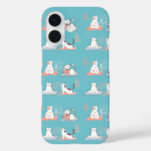Yoga Cats Lotus iPhone 16 Case