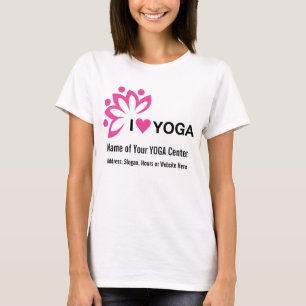 Yoga Centre Add Your Own Text - Design on Front T-Shirt