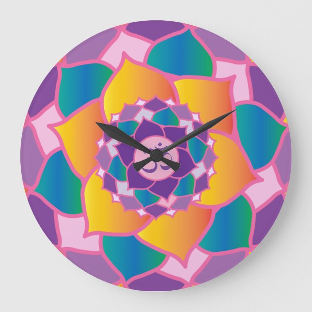 Yoga Centre or Yoga Club Large Clock (Front)