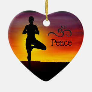 Yoga Ceramic Ornament